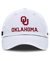 Nike Men's White Oklahoma Sooners 2025 Sideline Club Adjustable Hat