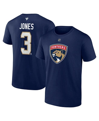 Fanatics Men's Seth Jones Navy Florida Panthers Authentic Stack Name Number T-Shirt