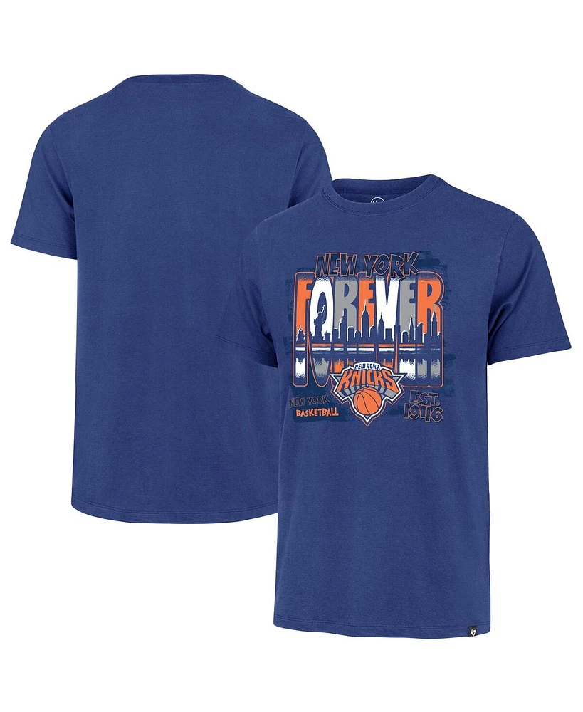 '47 Brand Men's Blue New York Knicks Super Regional Franklin T-Shirt