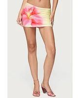 Edikted Women's Tiger Flower Mini Skort