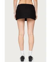 Edikted Womens Hayes Twill Mini Skort
