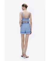 Nocturne Women's Lace-Up Mini Shorts
