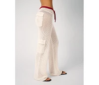WeWoreWhat Women's Crochet Cargo Pants