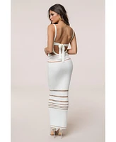 Jluxlabel Women's Striped Rib Knit Dress