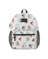 Disney Princess Characters All-Over Print 16” White Backpack for Girls