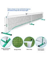 Gse Games & Sports Expert Pickleball Complete Net Set with Net, 4 Paddles, 6 Pickleballs, Carrying Bag (Orange/Green)