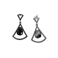 Sohi Stone Bow Drop Earrings