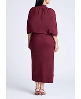 Eloquii Plus Size Sweater Cape Dress