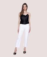 blue revival Women's Mid Rise Quinn Straight Jeans