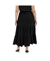 City Chic Plus Size Breezy Tier Skirt