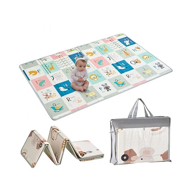 Soft Baby Activity Play Mat Double-Sided Floor Mat for Crawling Toddlers