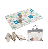 Soft Baby Activity Play Mat Double-Sided Floor Mat for Crawling Toddlers