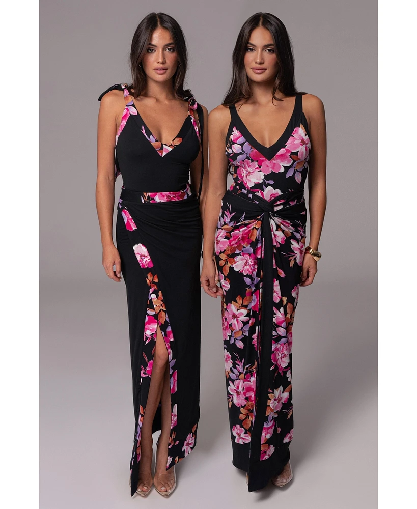 Jluxlabel Women's Floral Kamie Reversible Skirt Set