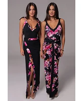 Jluxlabel Women's Floral Kamie Reversible Skirt Set