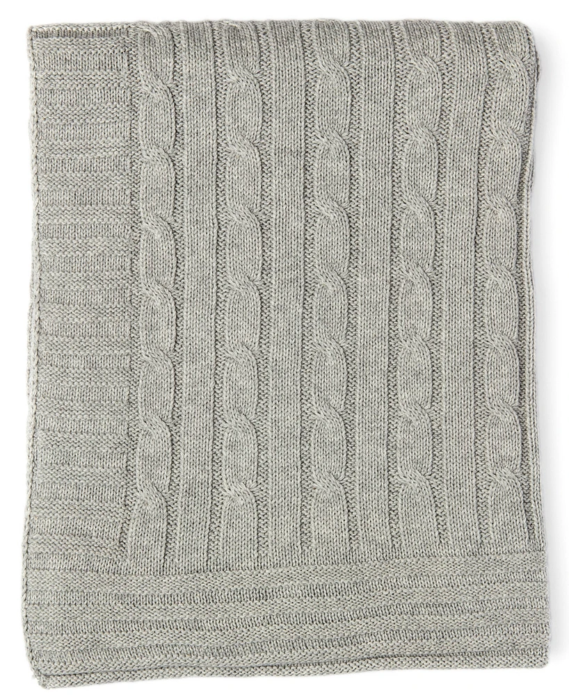 Baby Mode Signature Baby Boys and Girls All Cotton Cable Knit Blanket