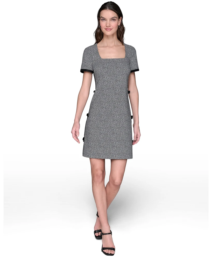 Karl Lagerfeld Paris Women's Millenium Knit Tweed A-Line Dress