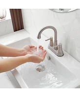 Greenspring 4 in. Centerset 2-Handle High-Arc Bathroom Faucet in Brushed Gold