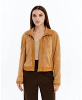 Furniq Uk Women's Suede Studded Jacket, Created for Macy's