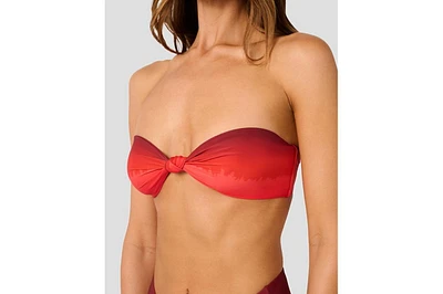 WeWoreWhat Women's Ruched Tie Bandeau Top