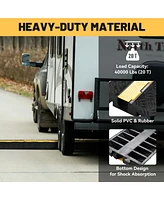 Yescom 1-Channel Rubber Cable Ramp 40000 Lbs Wire Cord Ramp Driveway Hose Cover Protector Speed Bumps for Driveway Hose Pipe Hider
