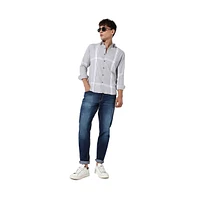 Campus Sutra Men's Tartan Plaid Button Up Shirt