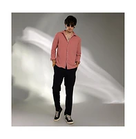 Campus Sutra Men's Salmon Pink Stripe-Creased Shirt