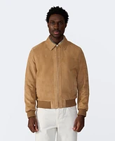 Furniq Uk Men's Men s Suede Bomber Jacket, Created for Macy