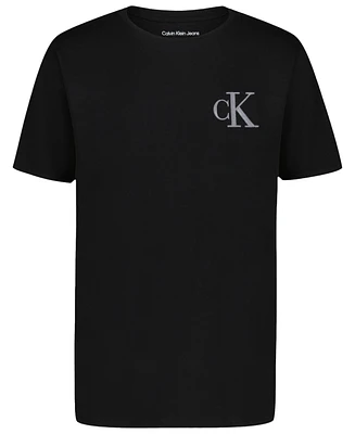 Calvin Klein Big Boys Stacked Logos Short Sleeve T-Shirt