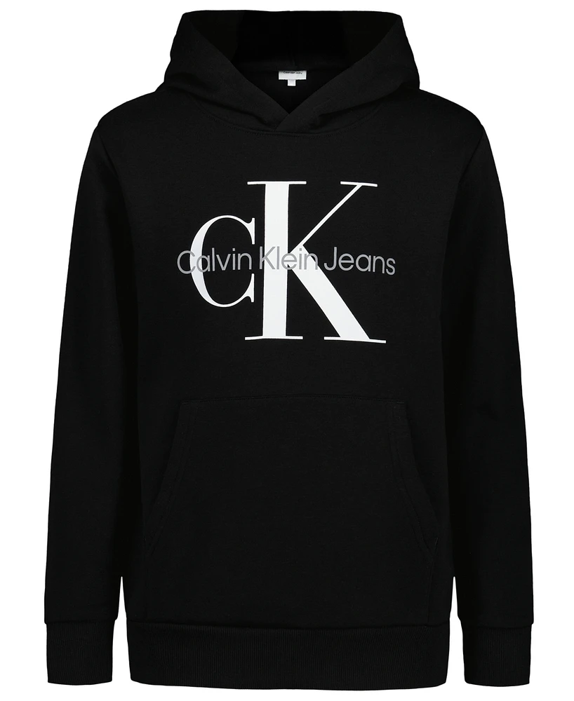 Calvin Klein Big Boys Old School Logo Pull On Hoodie