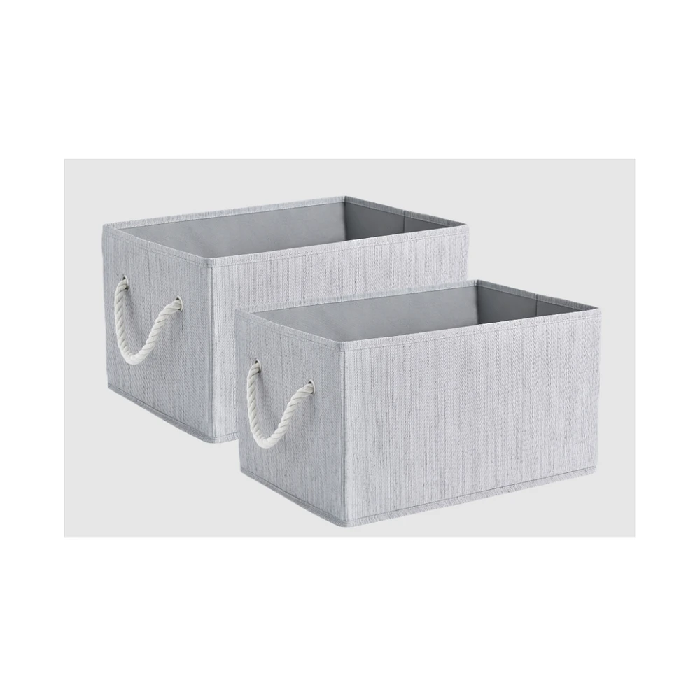 WeThinkStorage 20L Folding Fabric Storage Bin w/Rope Handle - Clay