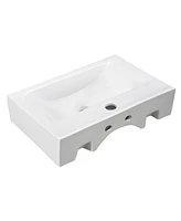 Aquaterior 5" Touchless Bathroom Faucet with Rectangle Vessel Sink Auto Sensor