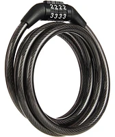 5 Ft Bike Lock Cable with Preset Combination, Vinyl Covered Security Cable for Outdoor Use