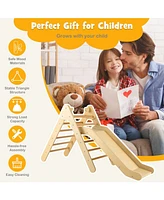 Slickblue 2-in-1 Triangle Climber Set with Gradient Adjustable Slide