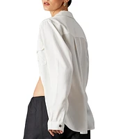 blue revival Women's Tencel Button-Down Shirt