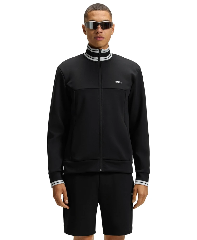 Boss by Hugo Men's Cotton-Blend Zip-Up Sweatshirt