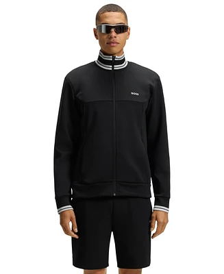 Boss by Hugo Men's Cotton-Blend Zip-Up Sweatshirt
