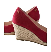 Roses Limited Edition Canvas V Cut Espadrille Wedges