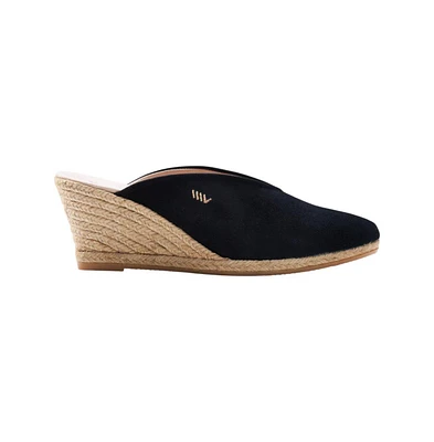 Truja Suede Espadrille Mule Wedges