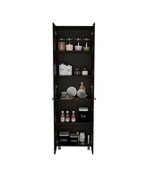 Pantry Cabinet with Five Interior Shelves, White