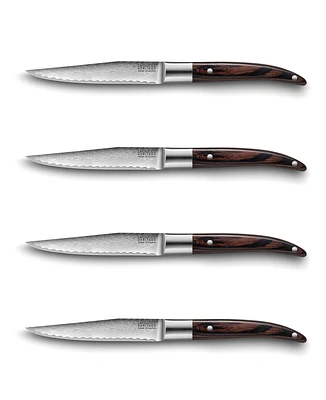 Laguiole Expression Damas 4 piece Steak Knife Set