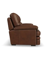 Flexsteel David 93" Pecan Leather Sofa