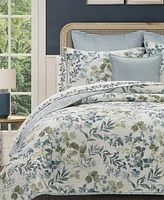 Royal Court Evergreen Botanical Leaf 3-Pc. Quilt Set