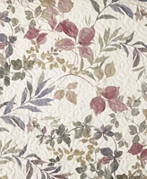 Royal Court Rosewood Botanical Leaf 3-Pc. Quilt Set, King/California King