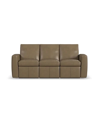 Flexsteel Aria 85" Fawn Leather Power Reclining Sofa