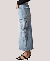 Blue Revival Women's Cargo Major General Midi Skirt