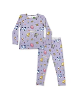 Bellabu Bear Unisex Kids' Minecraft Pixel Pals Set of 2 Piece Pajamas