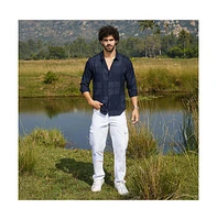 Campus Sutra Men's Navy Blue Celtic-Block Shirt