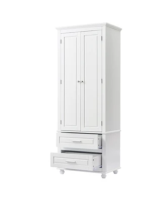 Casainc 62.5"H Tall Storage Cabinet with 2 Drawers for Bathroom or Office Use