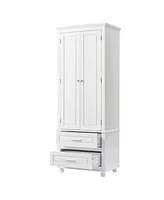 Casainc 62.5"H Tall Storage Cabinet with 2 Drawers for Bathroom or Office Use