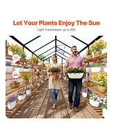 Slickblue Polycarbonate Greenhouse Outdoor Walk-in Greenhouse for Garden